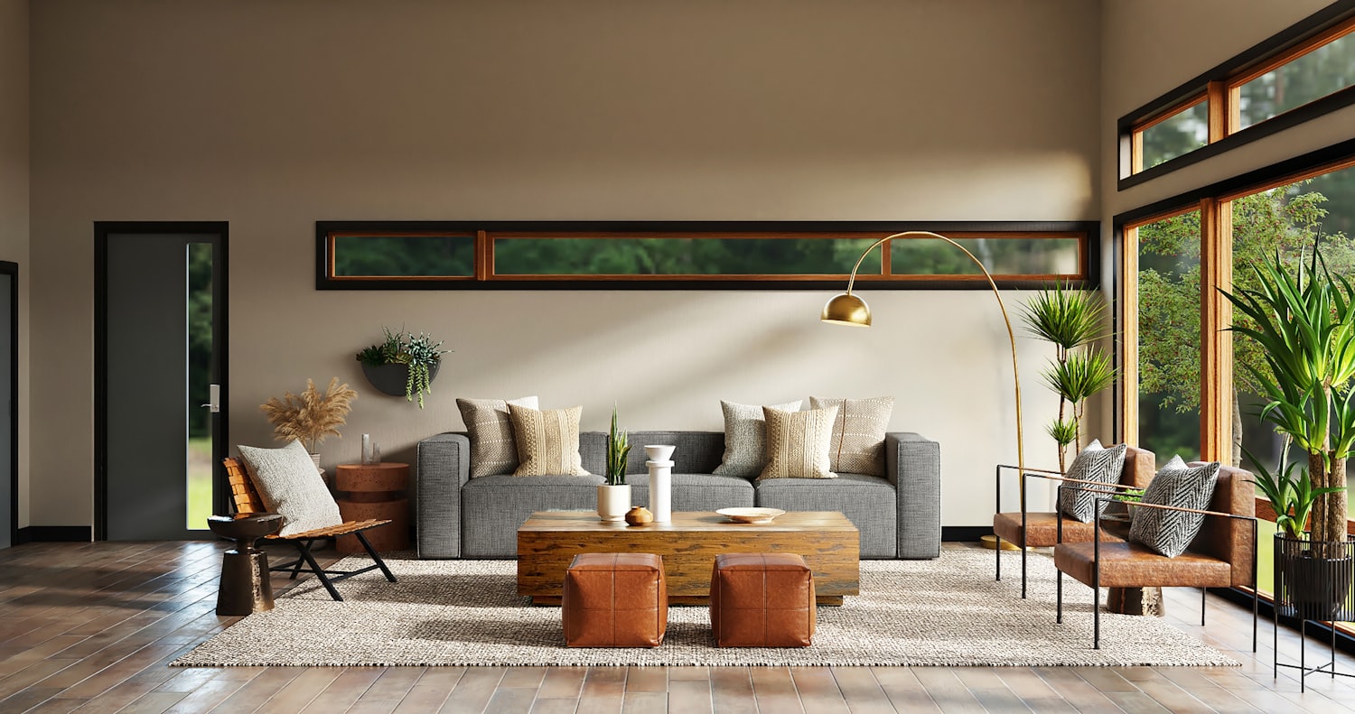 A monochromatic interior palette.