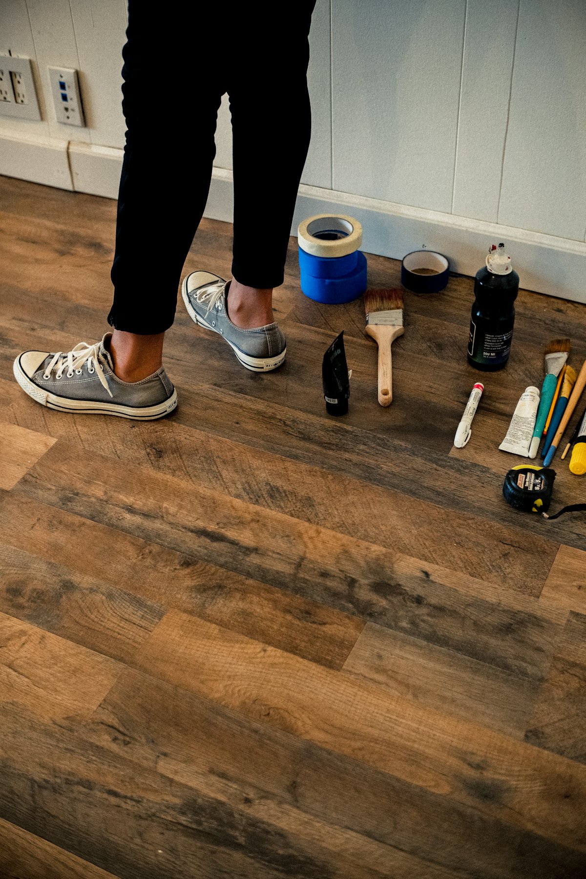 Wide plank luxury vinyl.